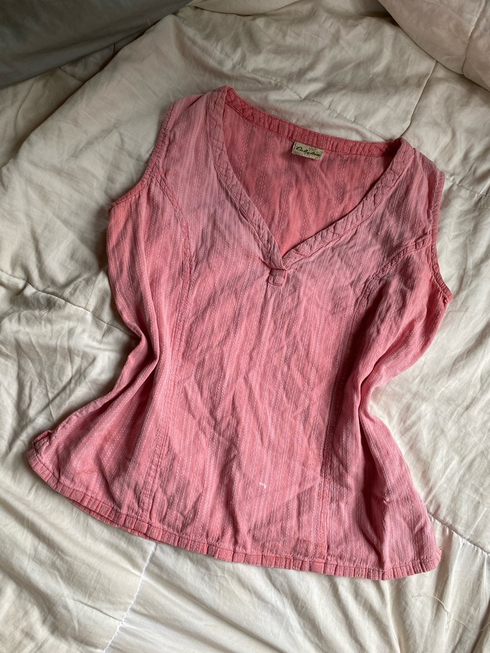 Cabela’s 100% Cotton Pink Women’s Cropped Sleeveless Tank Top